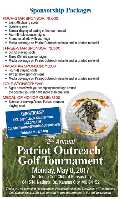 Patriot Outreach Golf Sponsership Packages